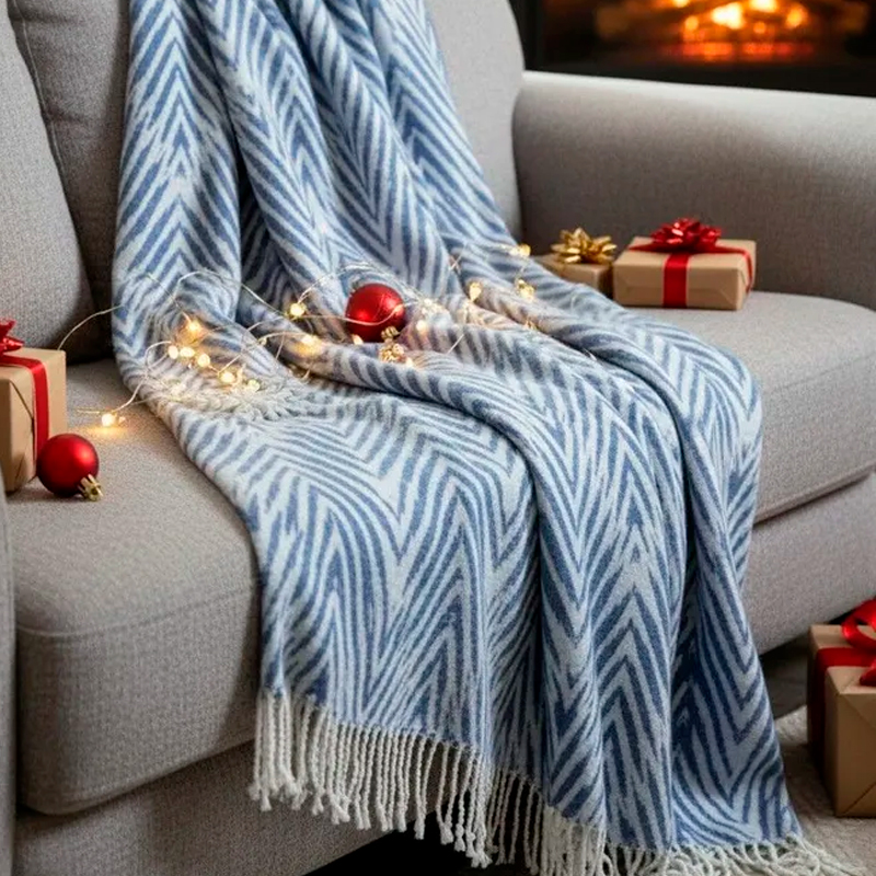 Плед 200x220см Pappel Scotch Jacquard, бежевый