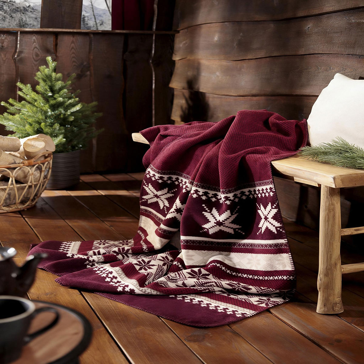Плед 150x200см Biederlack Alpine & Lodge Скандинавское вязание