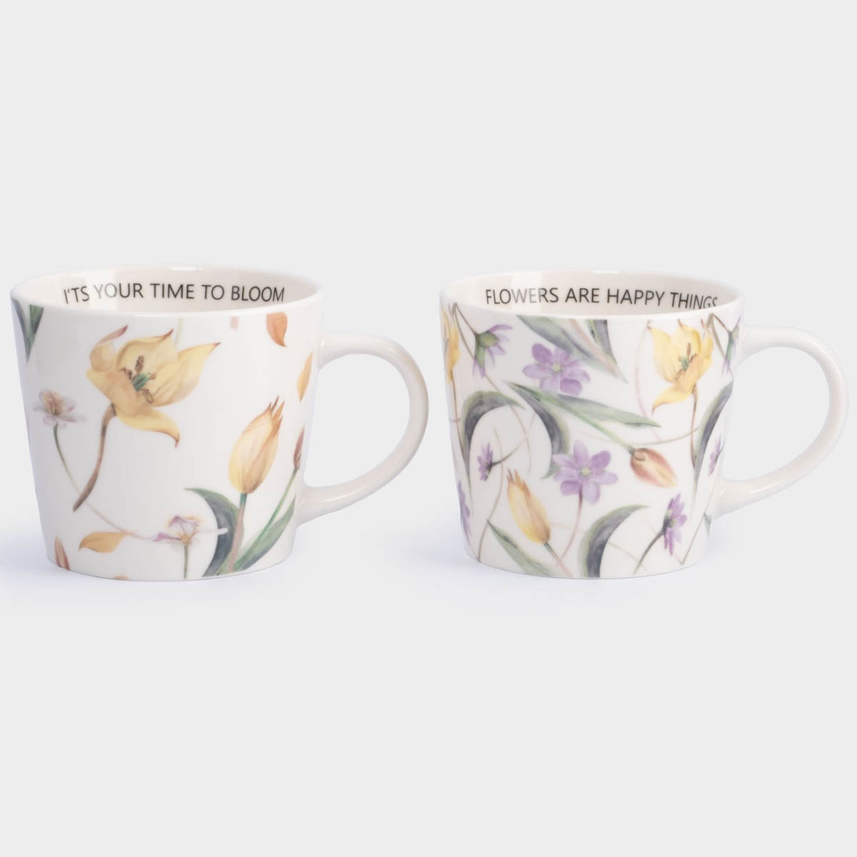 Набор кружек Anna Lafarg Лимоны Летящие цветы, 2шт