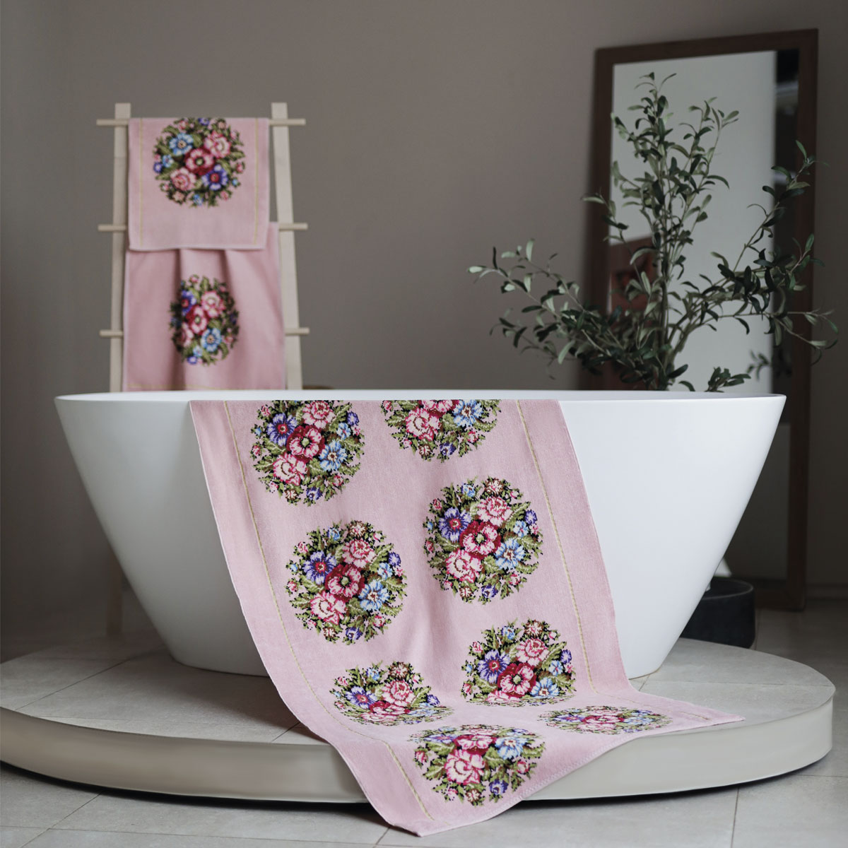 Полотенце Feiler Vienna 75x150см, цвет розовый