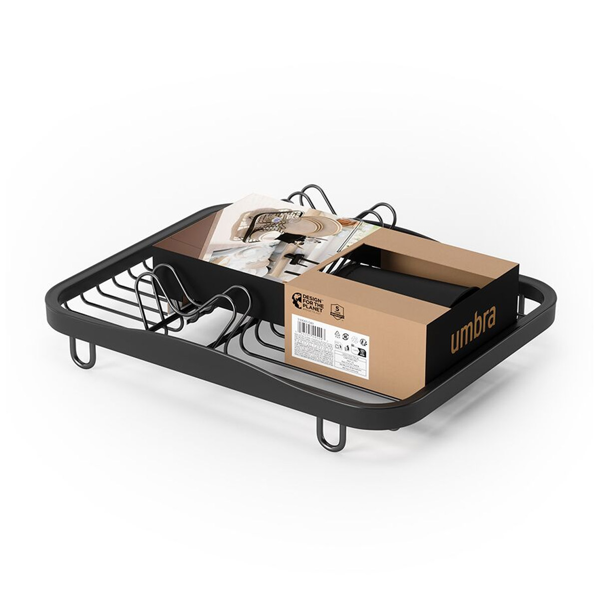 Сушилка для посуды Umbra Sinkin 28х14х35,5см, цвет черный