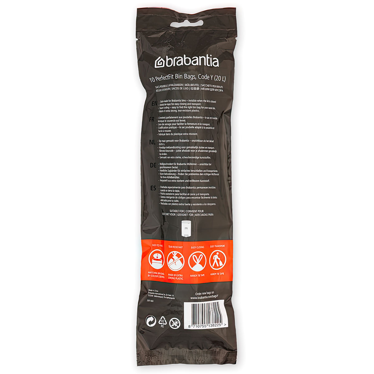 Пакет пластиковый Brabantia PerfectFit Y 20л 10шт