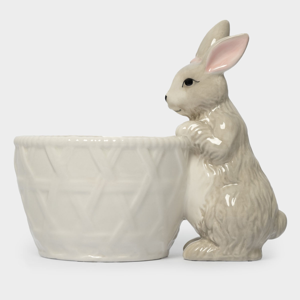 Конфетница Anna Lafarg Пасха Натуральная Кролик с корзинкой