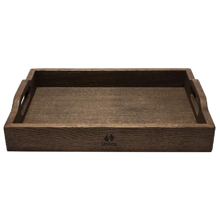 Поднос дубовый с ручками Uneca 42х30х6см