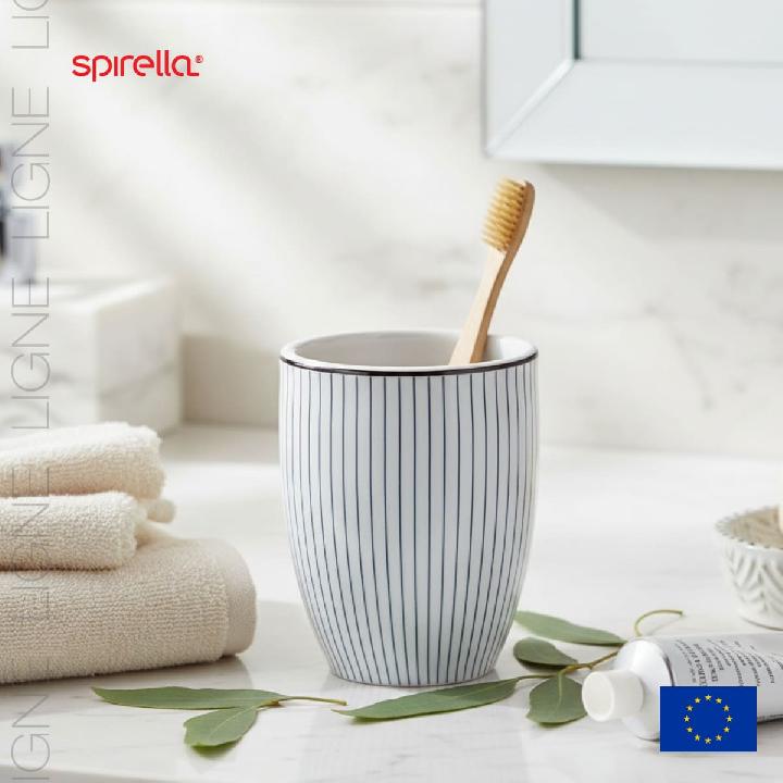 Стакан для зубных щеток Spirella Ligne, белый