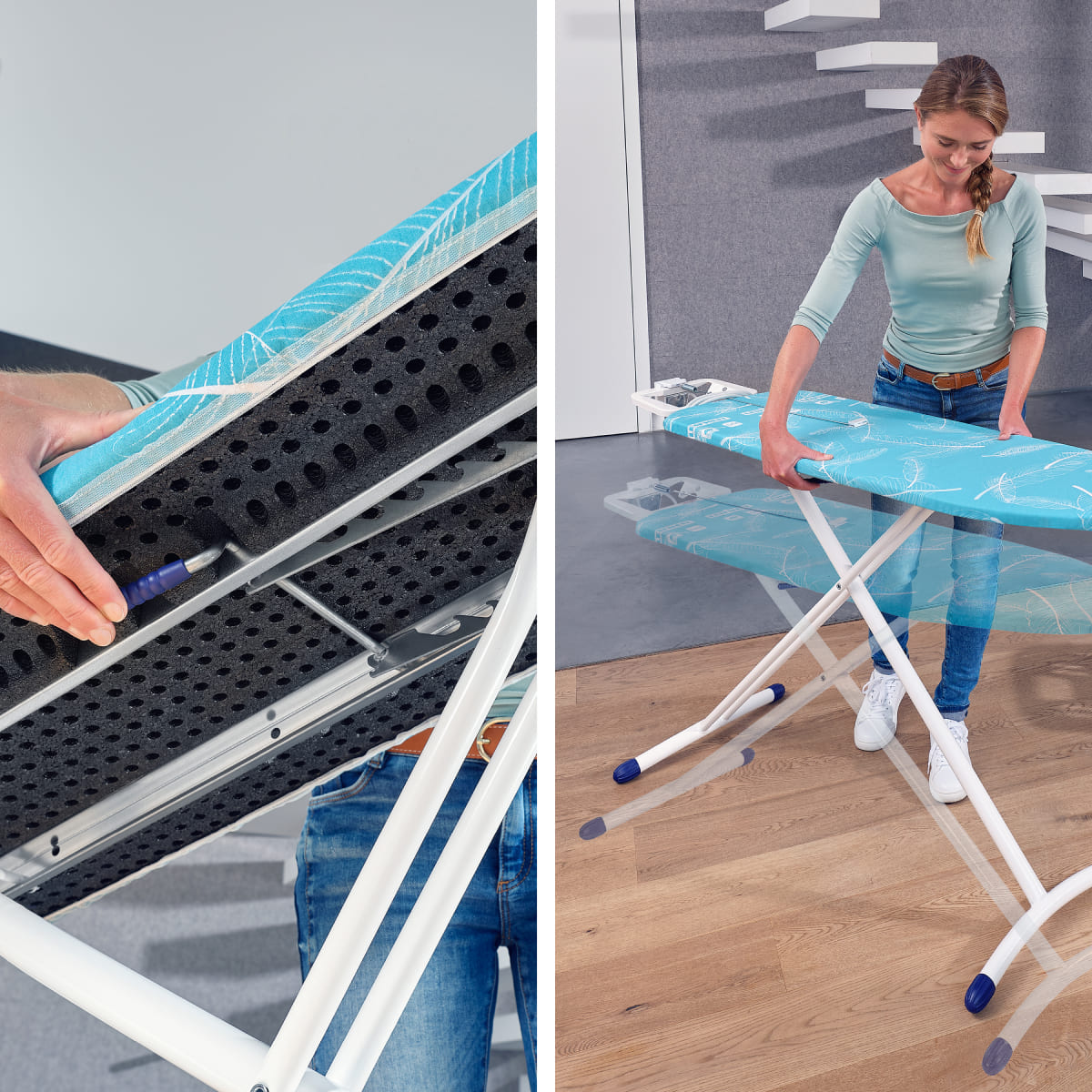 Гладильная доска с электроподключением Leifheit Airboard Solid Plus M 120х38см