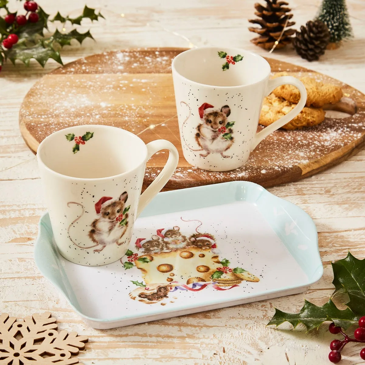 Набор кружек на подносе Royal Worcester’s Wrendale Designs Мыши 2шт