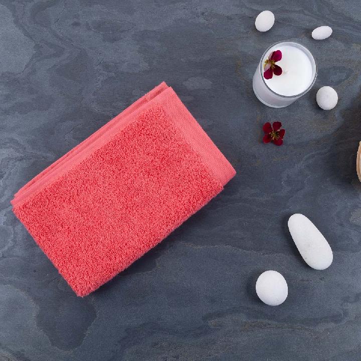 Полотенце махровое Lameirinho Aqua 30x50см, цвет коралловый
