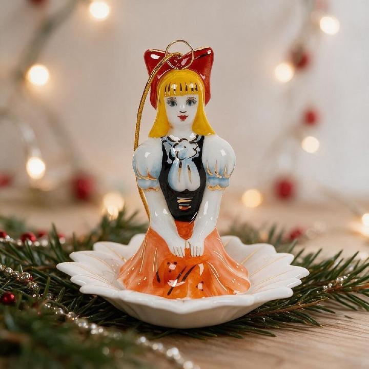 Елочная игрушка Лефортовский фарфор Дюймовочка