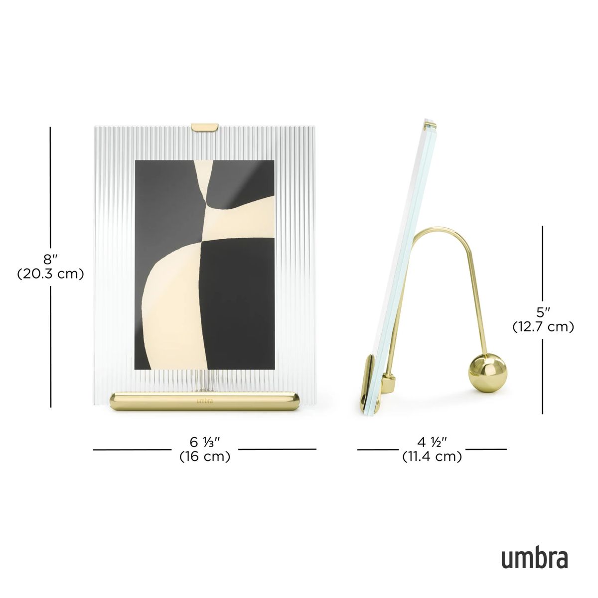 Фоторамка Umbra Flute 16х20см, латунь
