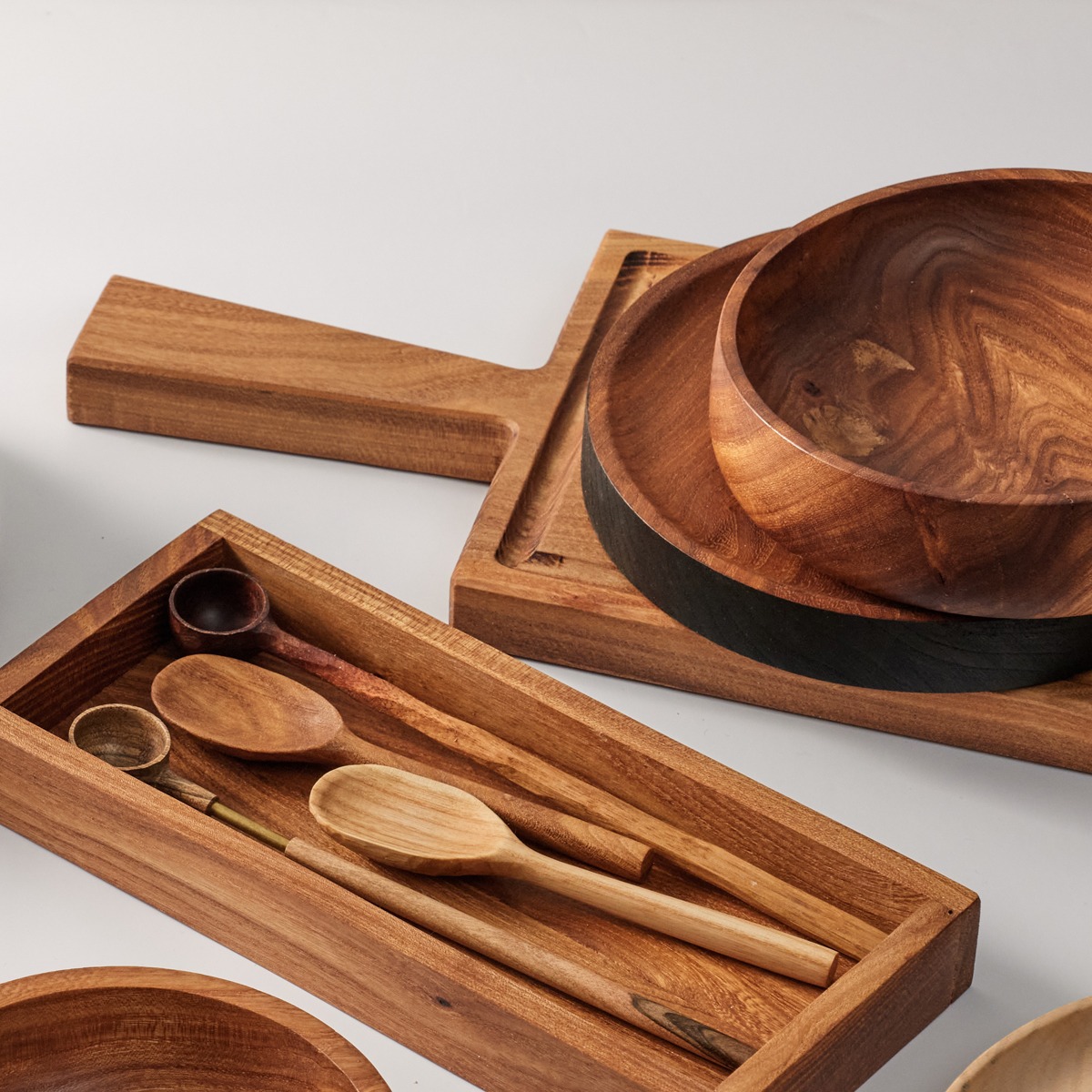 Тарелка с обожженным бортиком 20см Kenai Ceramics Wood