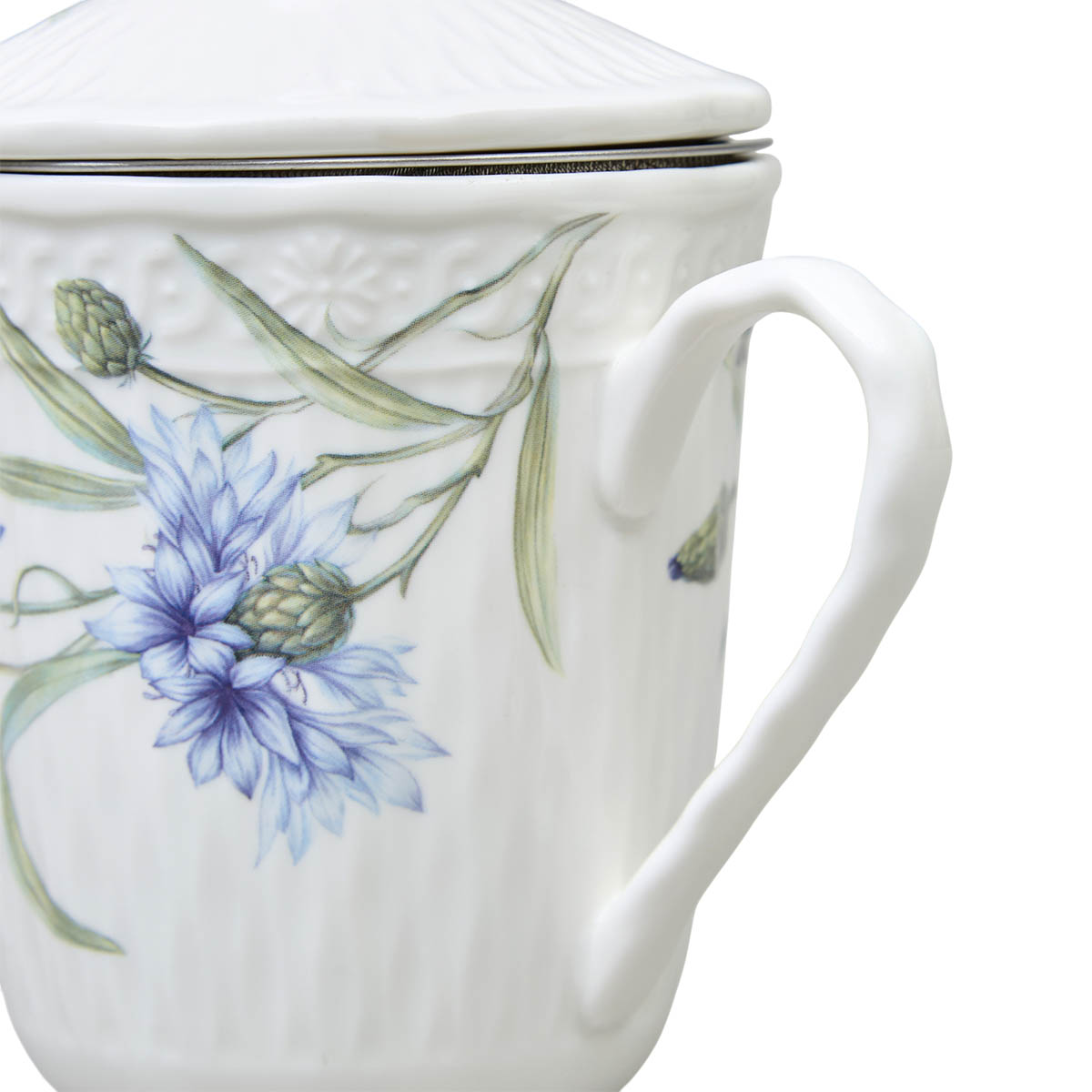 Кружка заварочная 350мл Lefard Васильки с крышкой и ситом