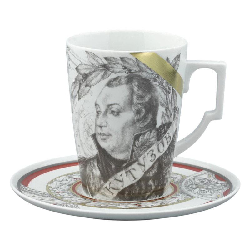 Пара чайная Императорский фарфоровый завод Полководцы России Михаил Кутузов