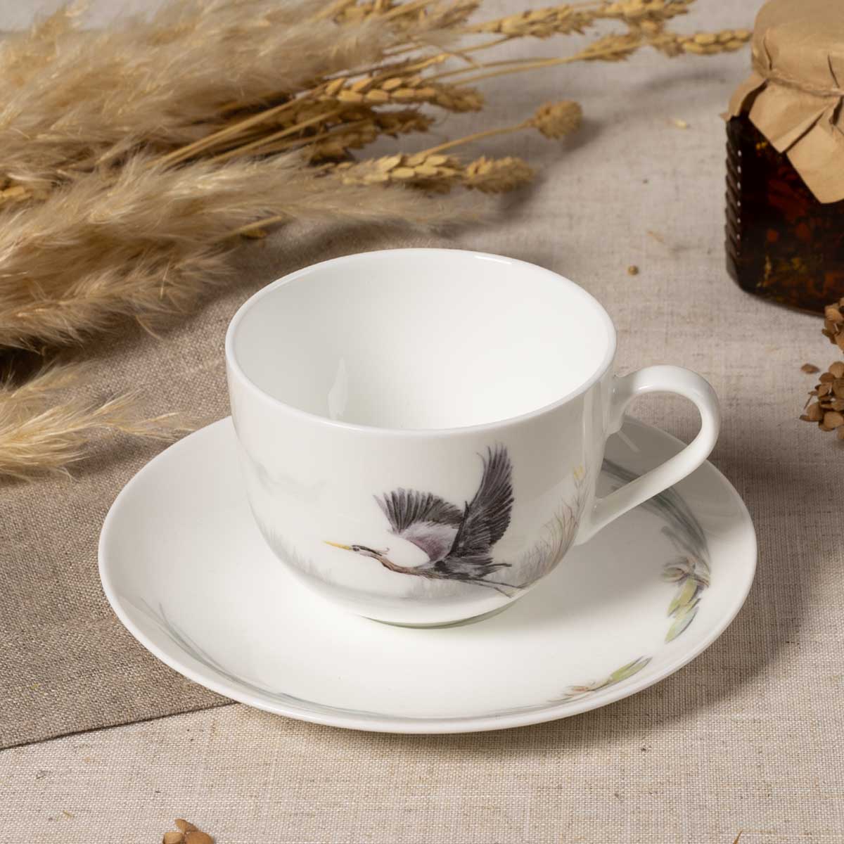 Набор чайных пар Zapel Ardea Cinerea 12 предметов на 6 персон