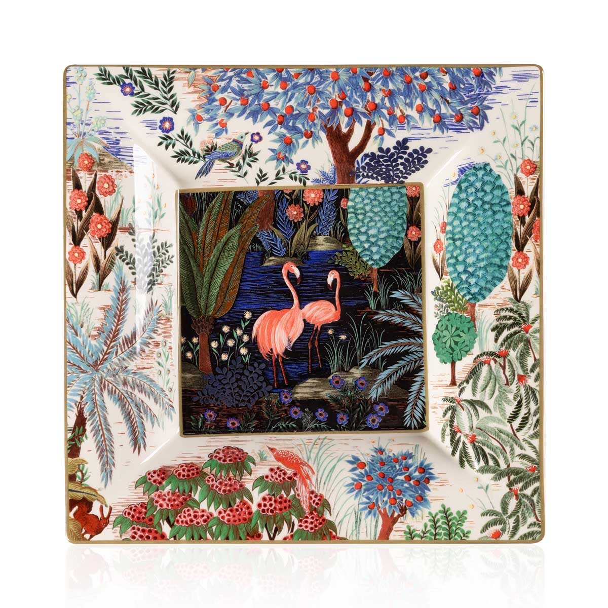 Блюдо квадратное Gien Le Jardin Du Palais 22x22см