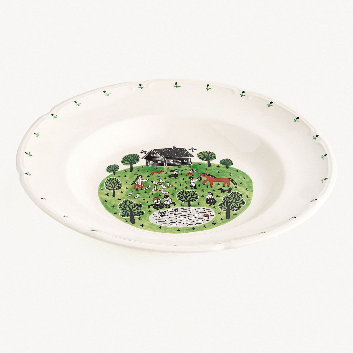Тарелка суповая Дымов Керамика Огород Уткина Деревня