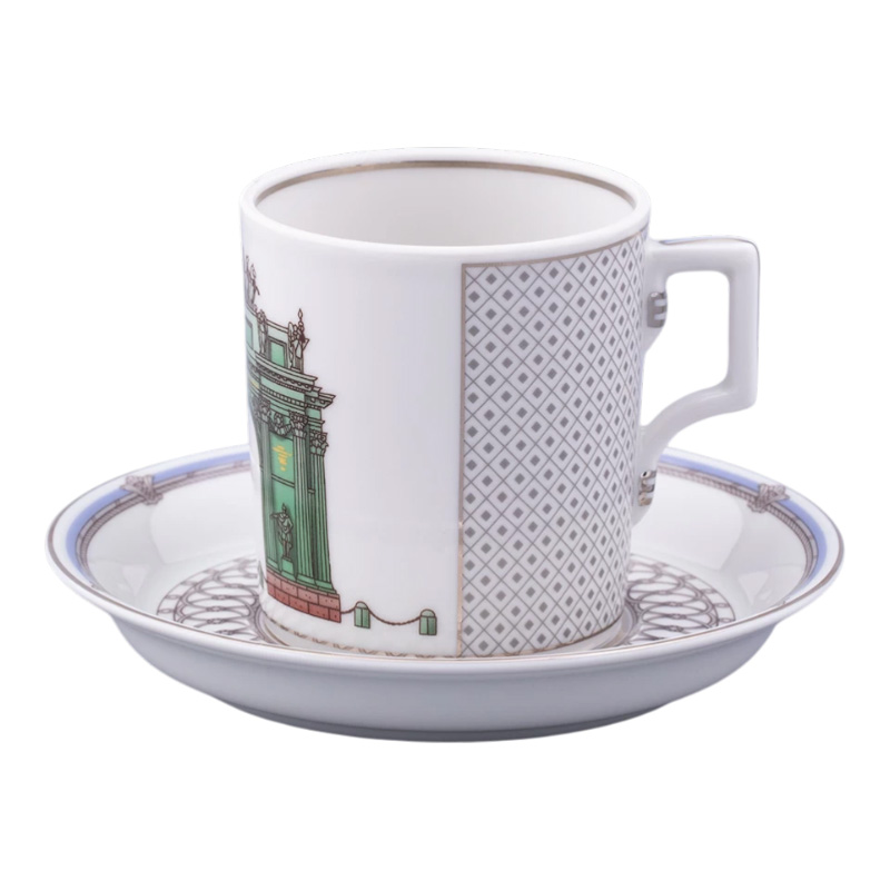 Чайная пара Императорский фарфоровый завод Серебряный город 220мл