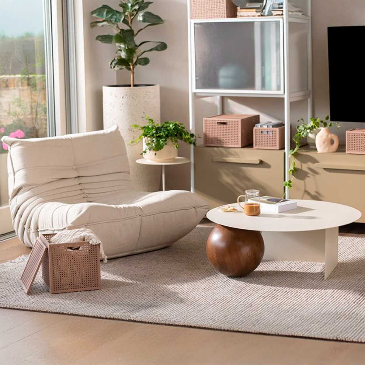 Корзина Curver Kaya 28x28x28см, цвет розовый