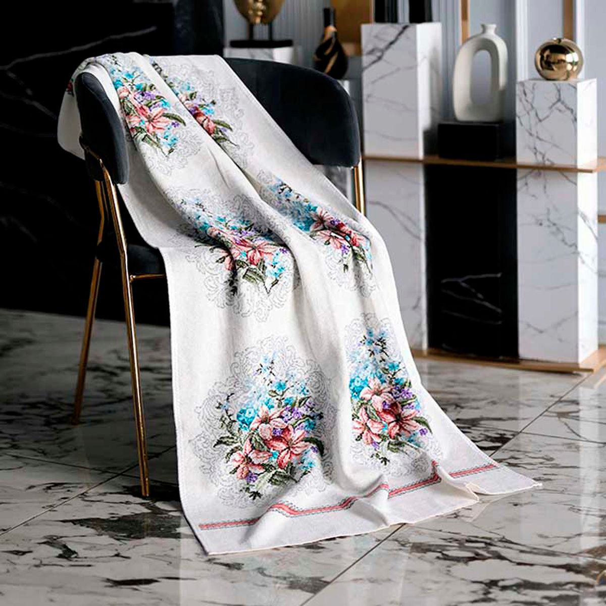 Плед Feiler Josephine 150x230см, бирюзовый
