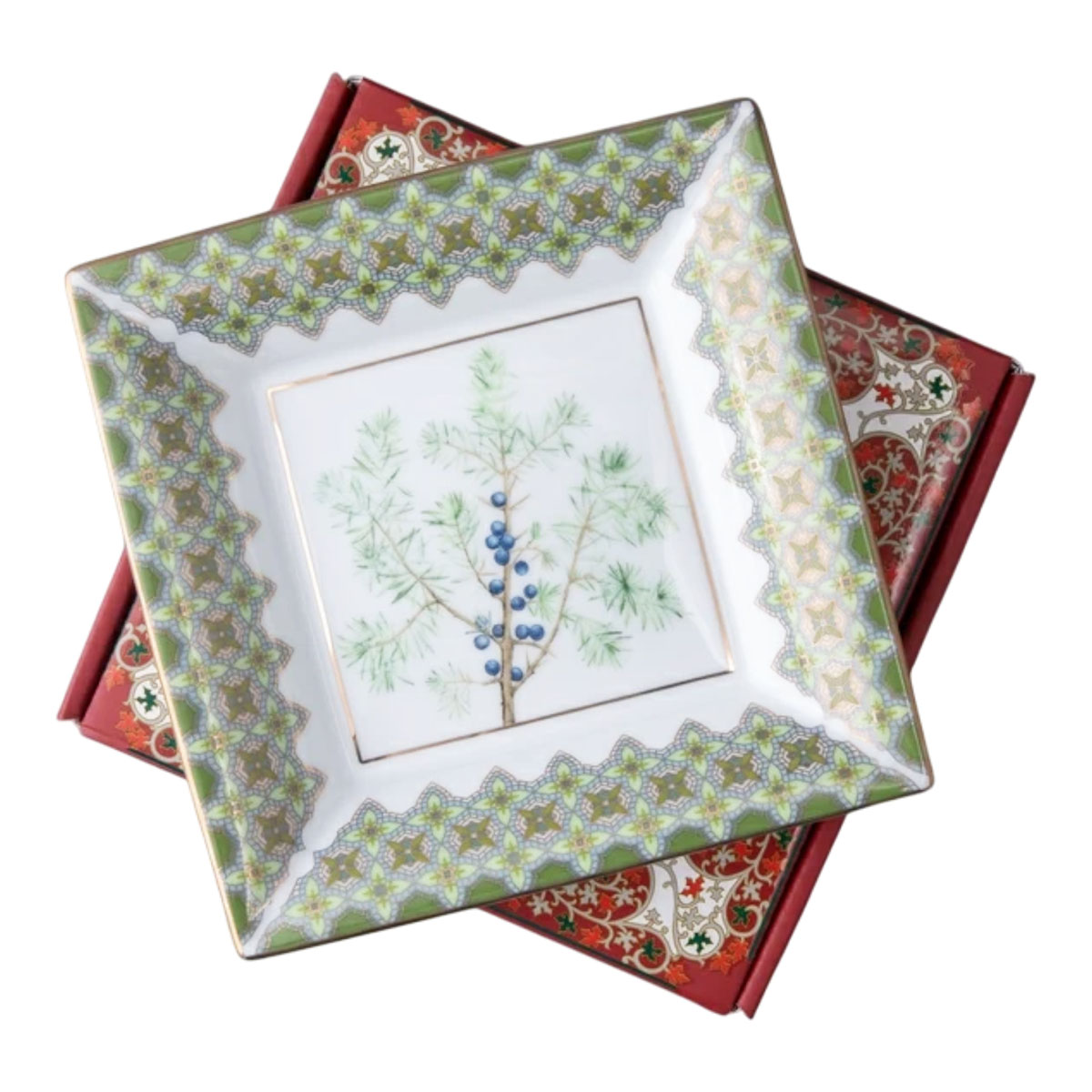 Подставка для мелочей квадратная ИФЗ Цветы и ягоды России. Можжевельник ароматный