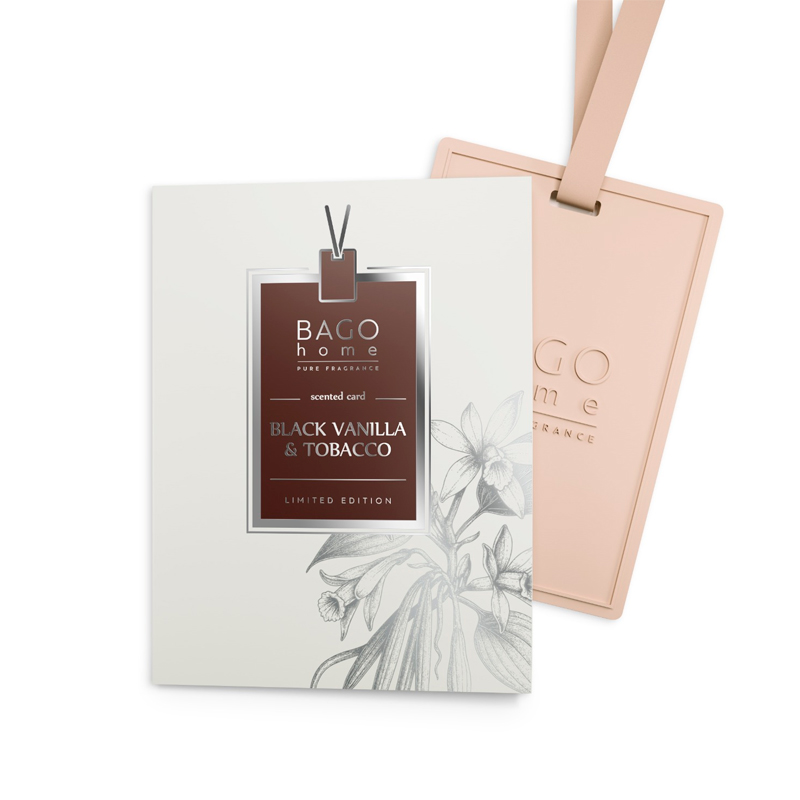 Аромакарточка саше BAGO home Неоклассика Черная ваниль и табак