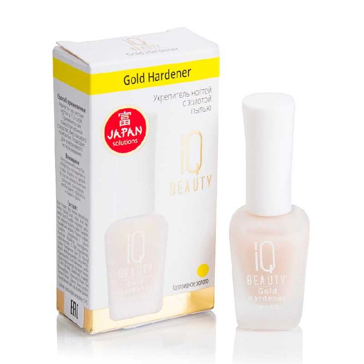 Укрепитель ногтей с золотой пылью IQ Beauty Gold Hardener