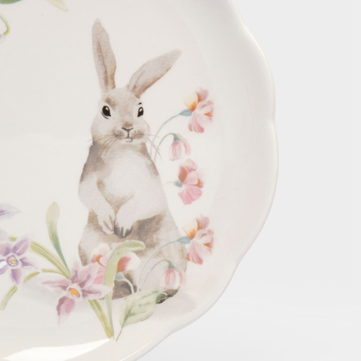 Тарелка закусочная Anna Lafarg Пасха Натуральная Кролик с цветами