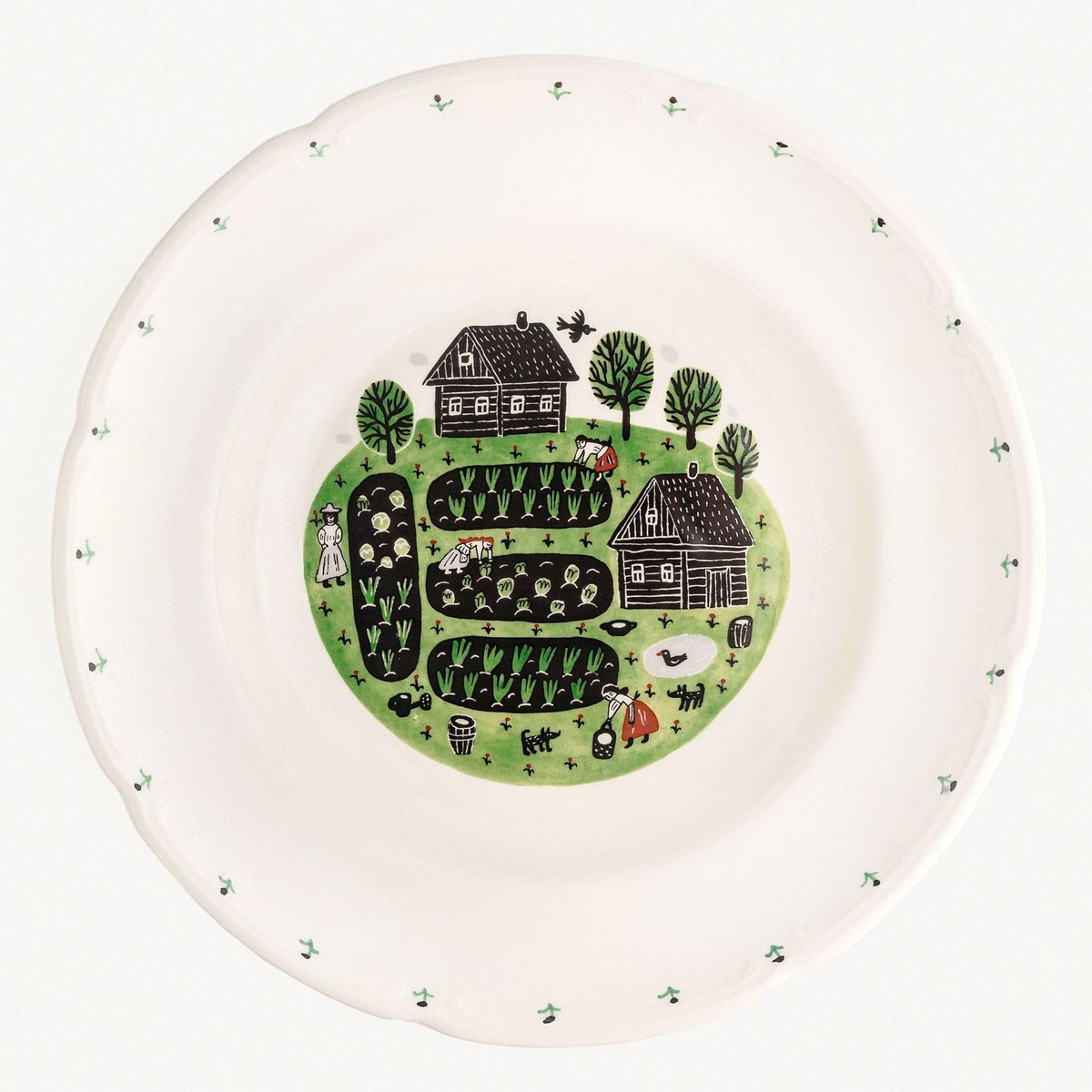 Тарелка суповая Дымов Керамика Огород Уткина Урожай