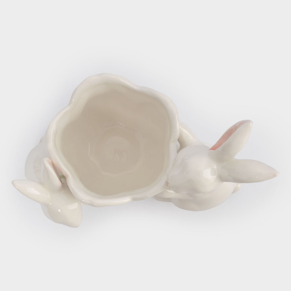 Конфетница Anna Lafarg Пасха Золотая Кролики с цветком