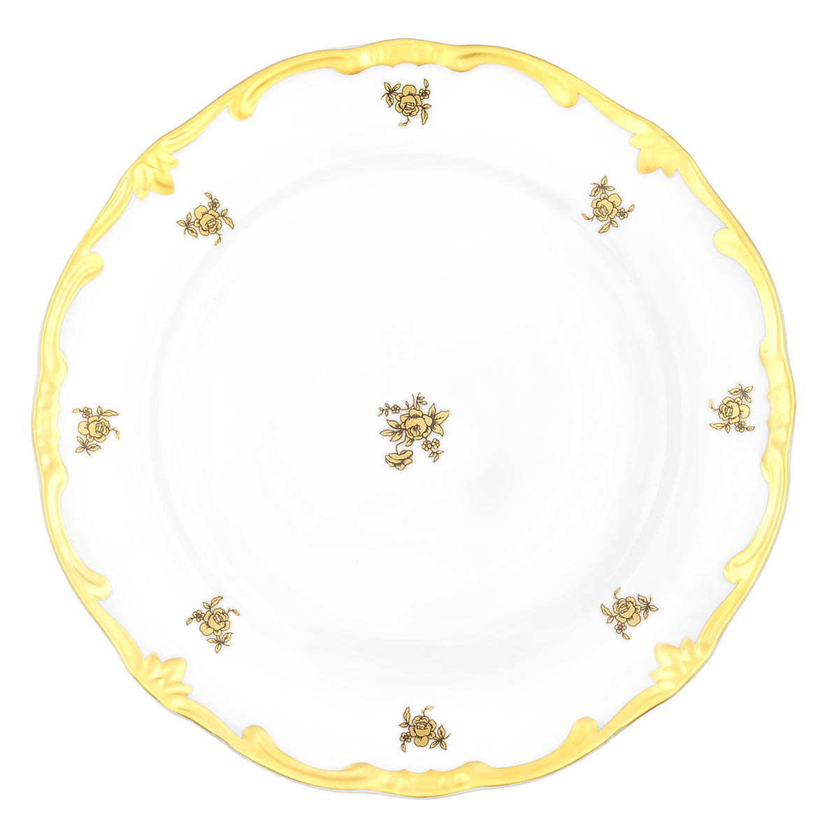 Набор тарелок 24см Weimar Porzellan Роза Золотая