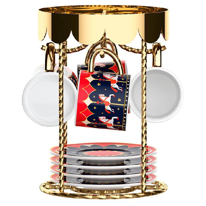 Набор кофейных пар Bialetti Карусель на подставке