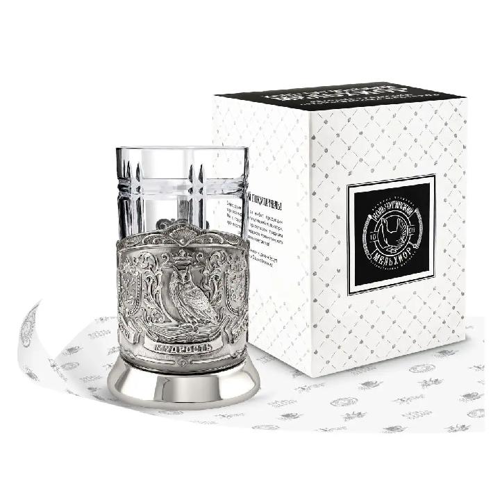 Стакан в подставканнике Кольчугинский Мельхиор Триумфальная Мудрый руководитель