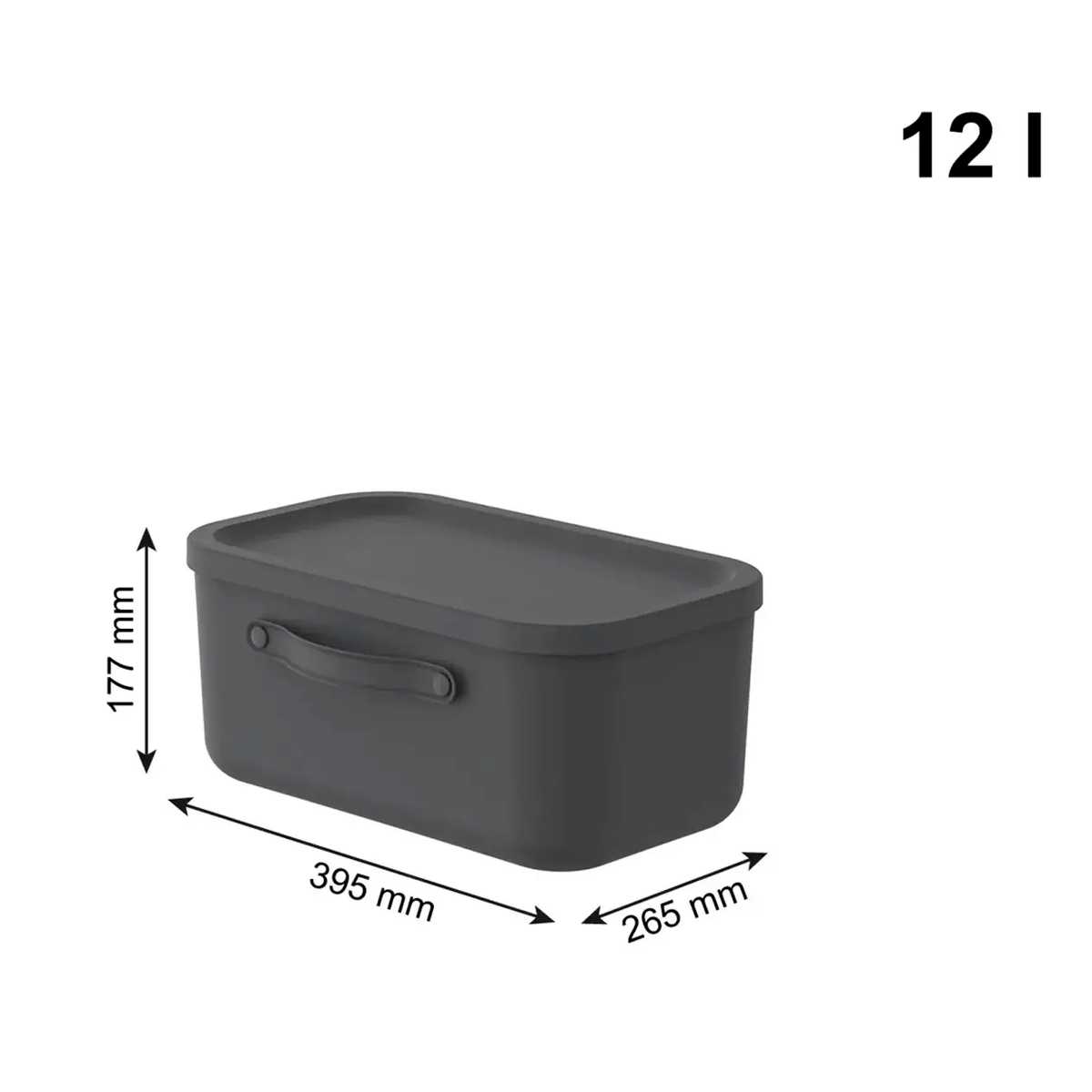 Ящик для хранения Rotho Mythen 39,5x26,5x17,7см, черный