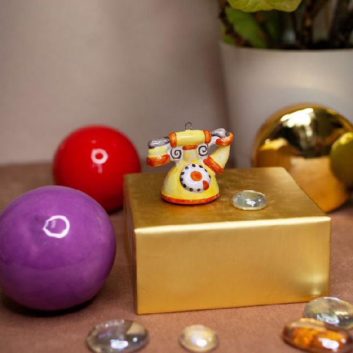 Елочная игрушка Ярославская Керамическая Мануфактура Ретроштучки. Телефон