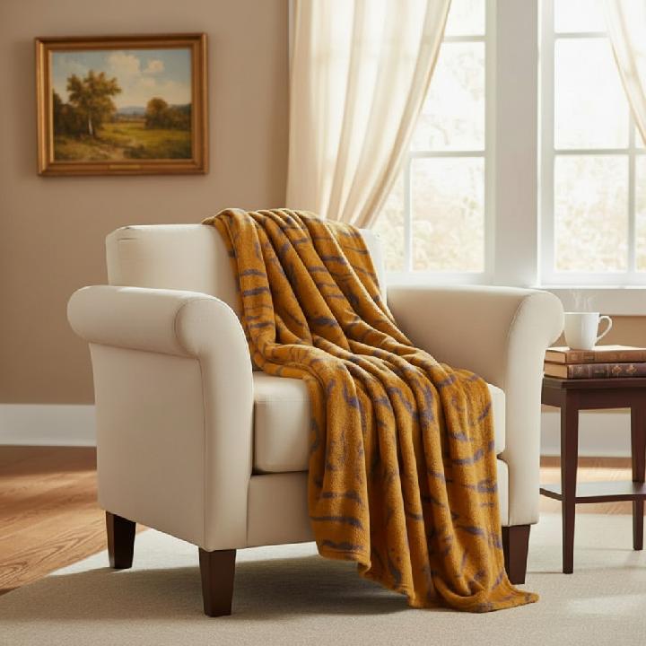 Плед 150x200см Pappel Cotton, коричневый