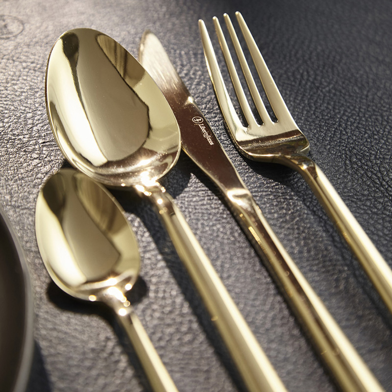 Набор столовых приборов Liberty Jones Pure 24 предмета на 6 персон, глянцевый золотой