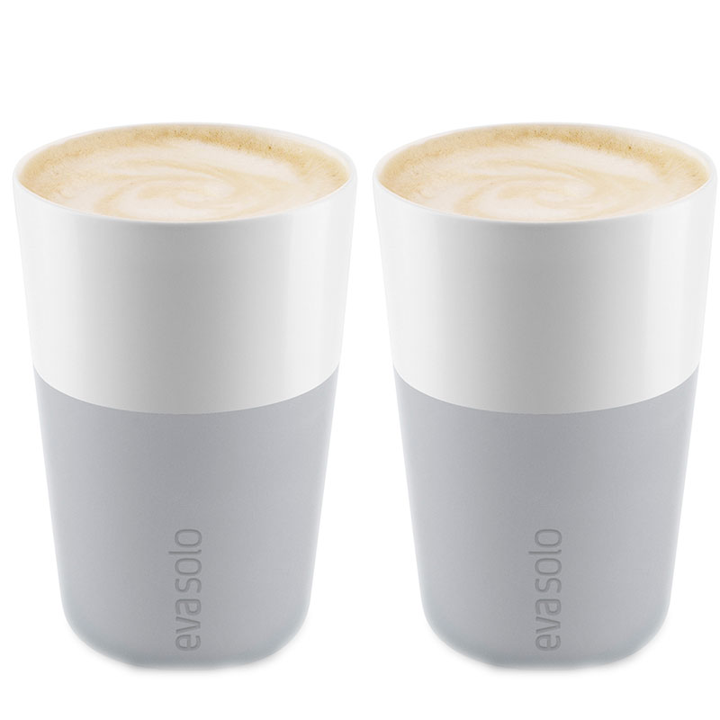 

Чашки для латте 2 шт 360 мл серые, Серый