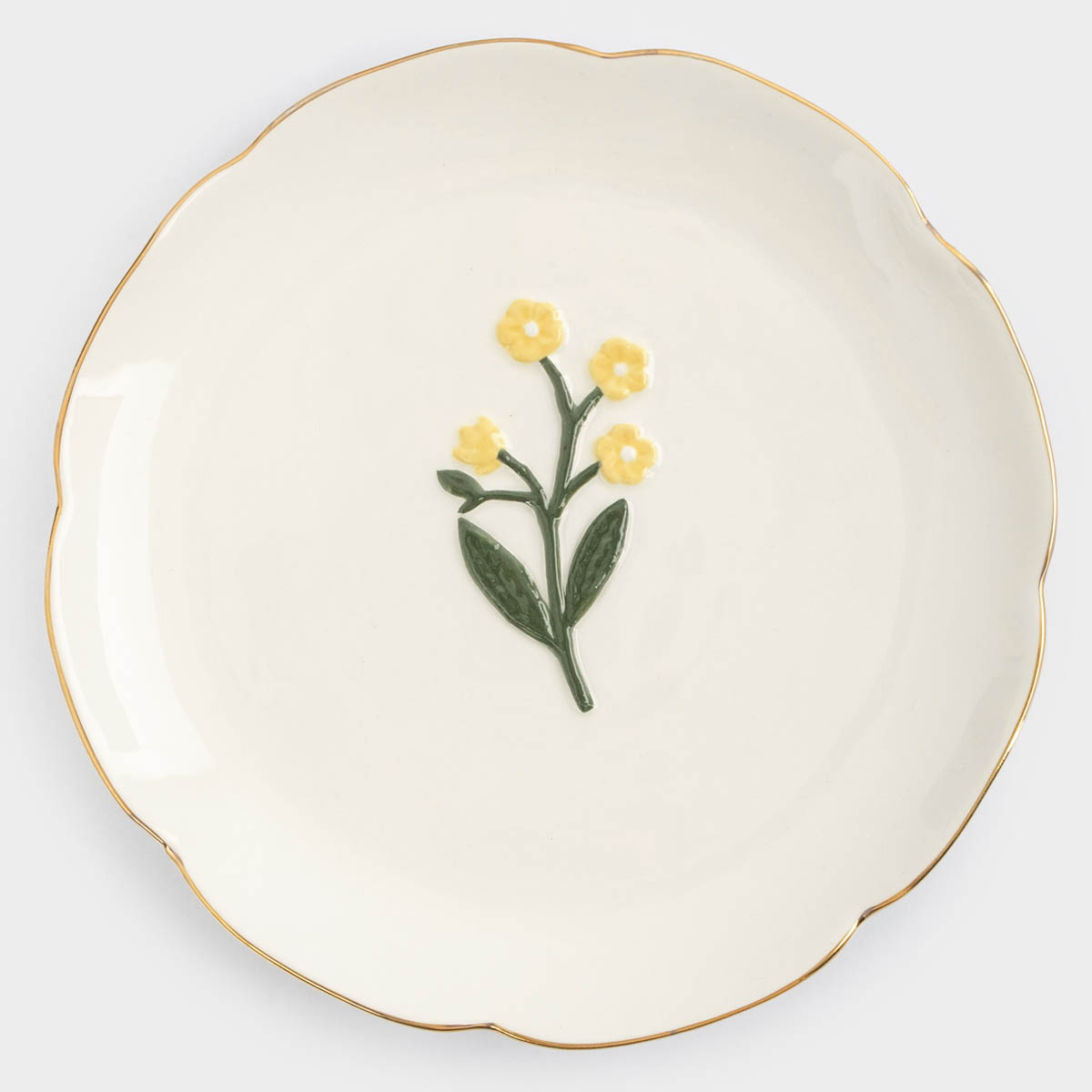 Тарелка десертная Anna Lafarg Сиреневое Утро Желтые цветы