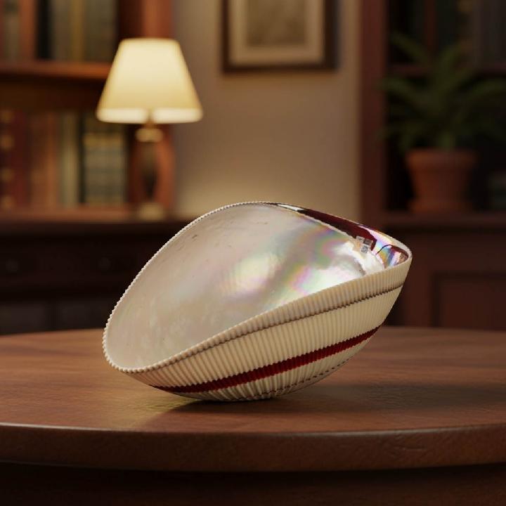 Микро чаша Yalos Shell Mignon, цвет бежевый с бордовым