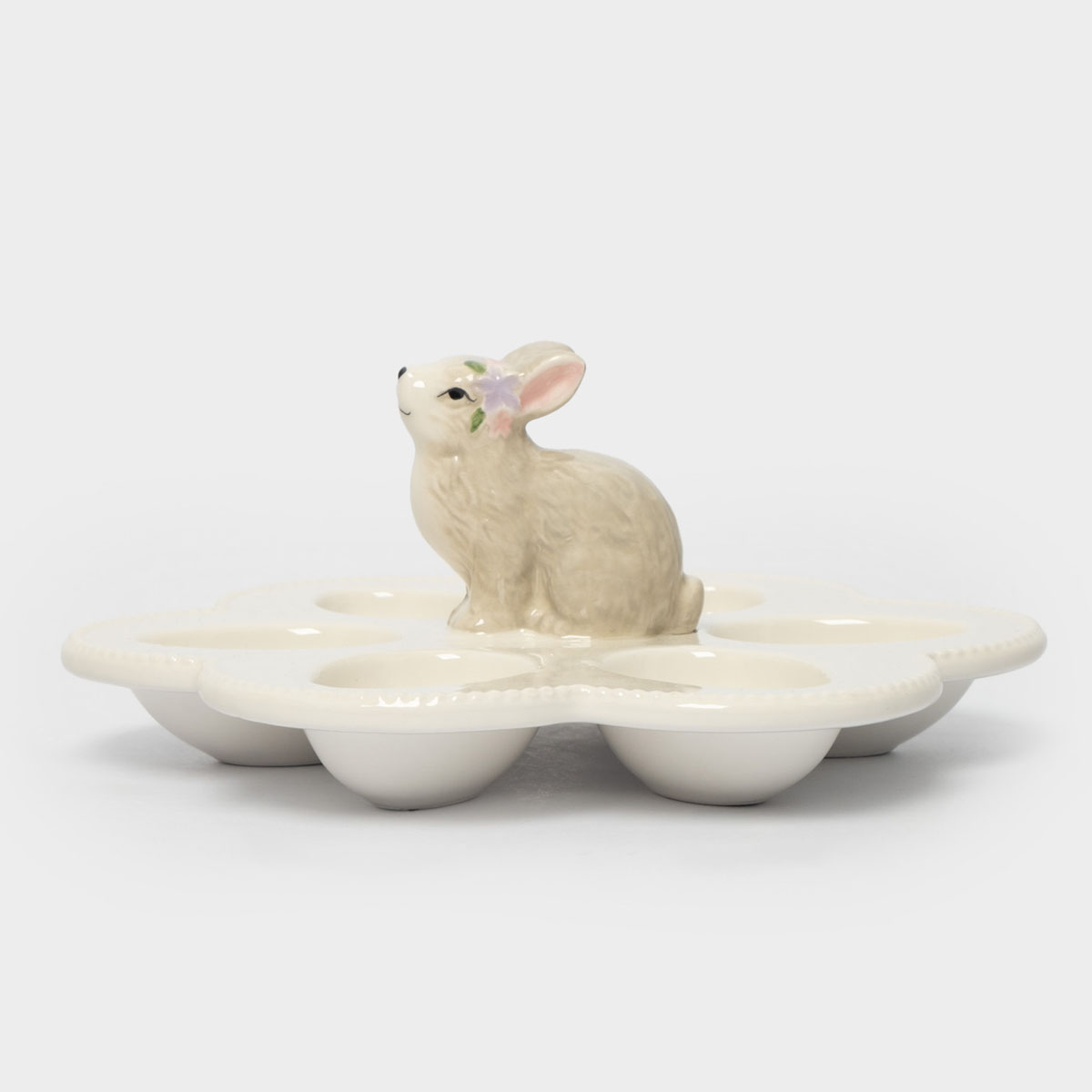 Блюдо пасхальное Anna Lafarg Пасха Натуральная Кролик с цветами 22х9см