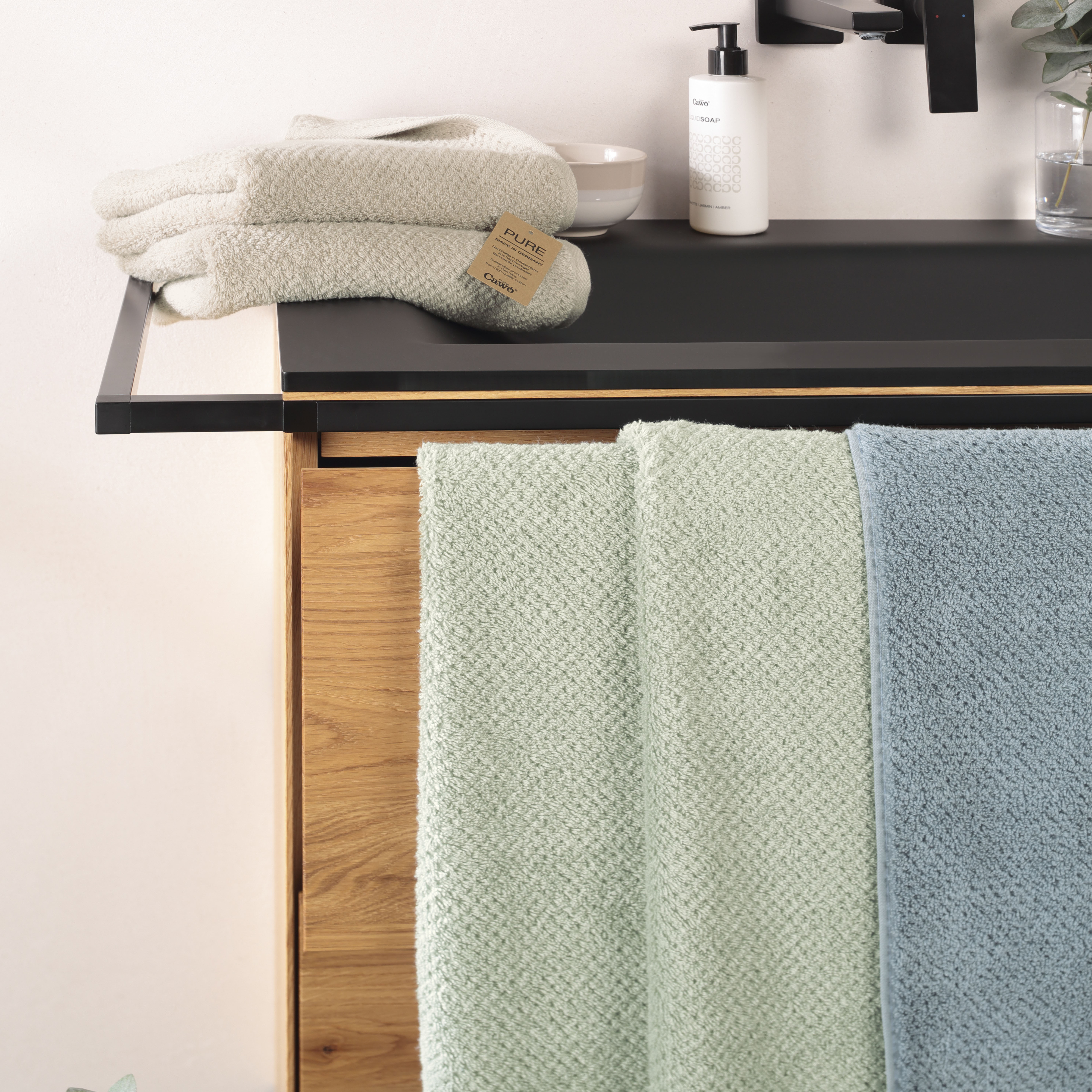 Полотенце махровое Cawo Pure 30x50см, цвет бежевый