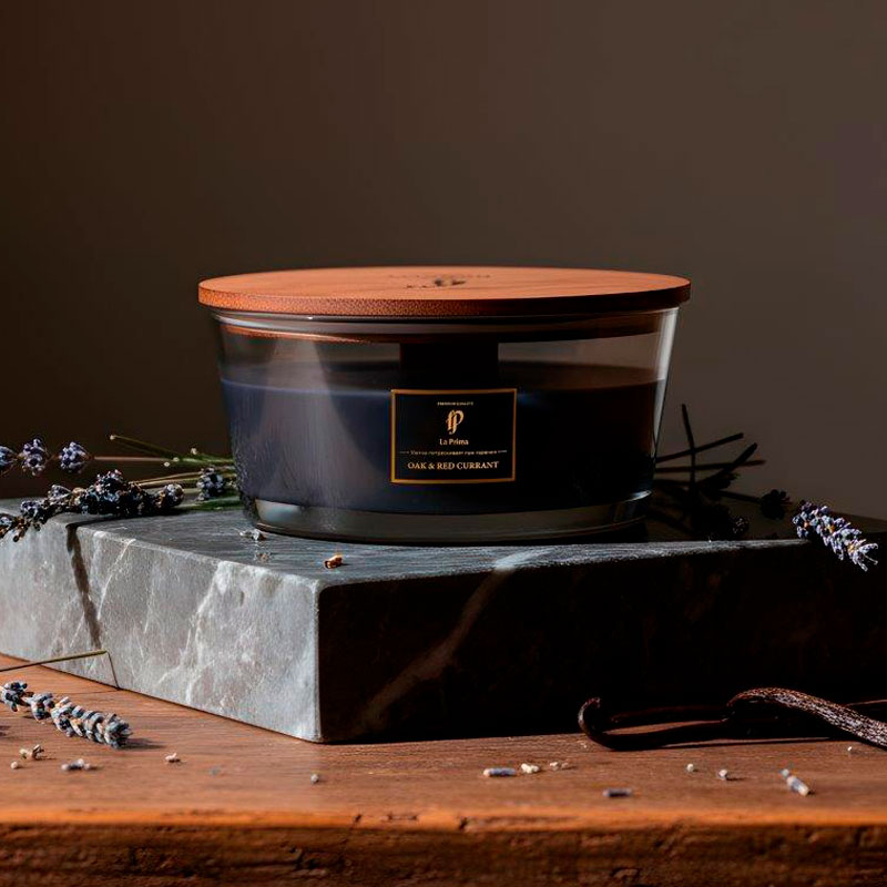 Свеча ароматическая La Prima Oak & Red Currant (Дуб и красная смородина)