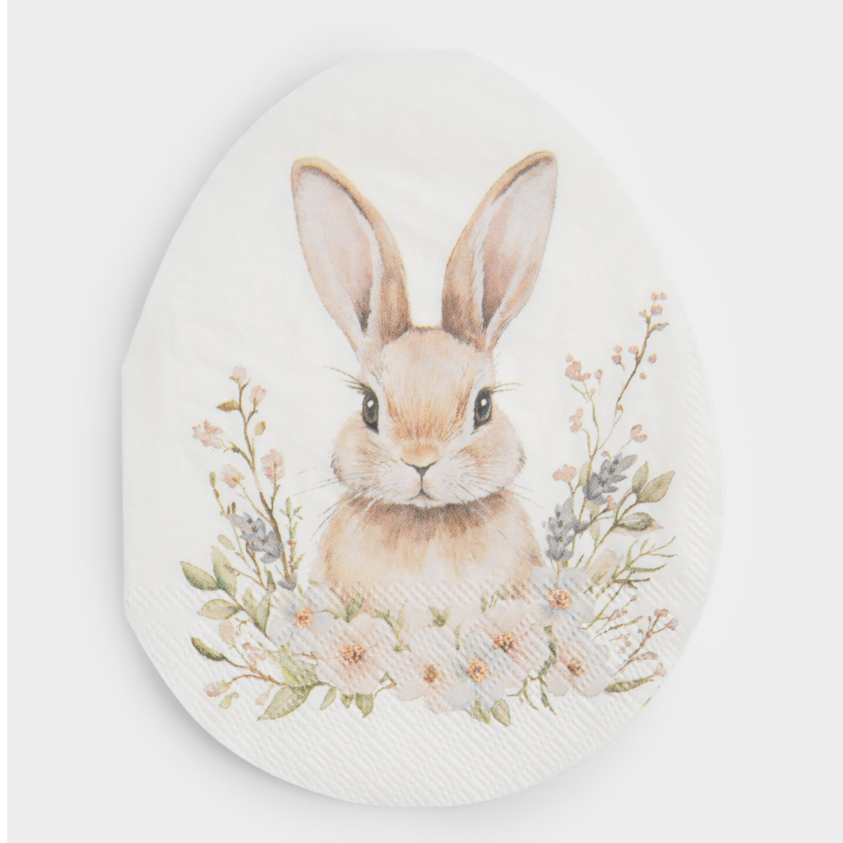 Салфетки бумажные Anna Lafarg Пасха Натуральная Кролик в цветах 20шт