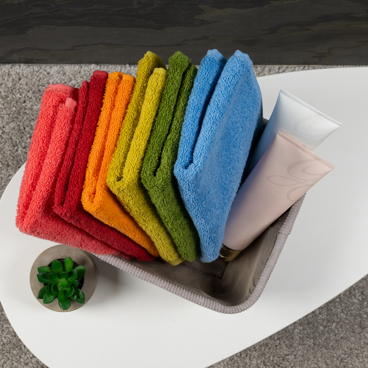 Полотенце махровое Lameirinho Aqua 70x140см, цвет красный