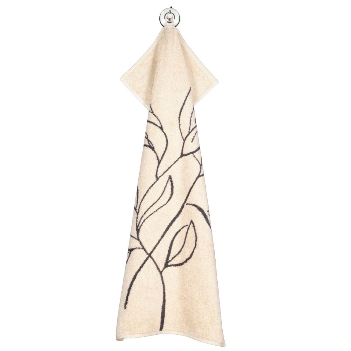 Полотенце махровое Cawo Floral 70x140см, цвет бежевый