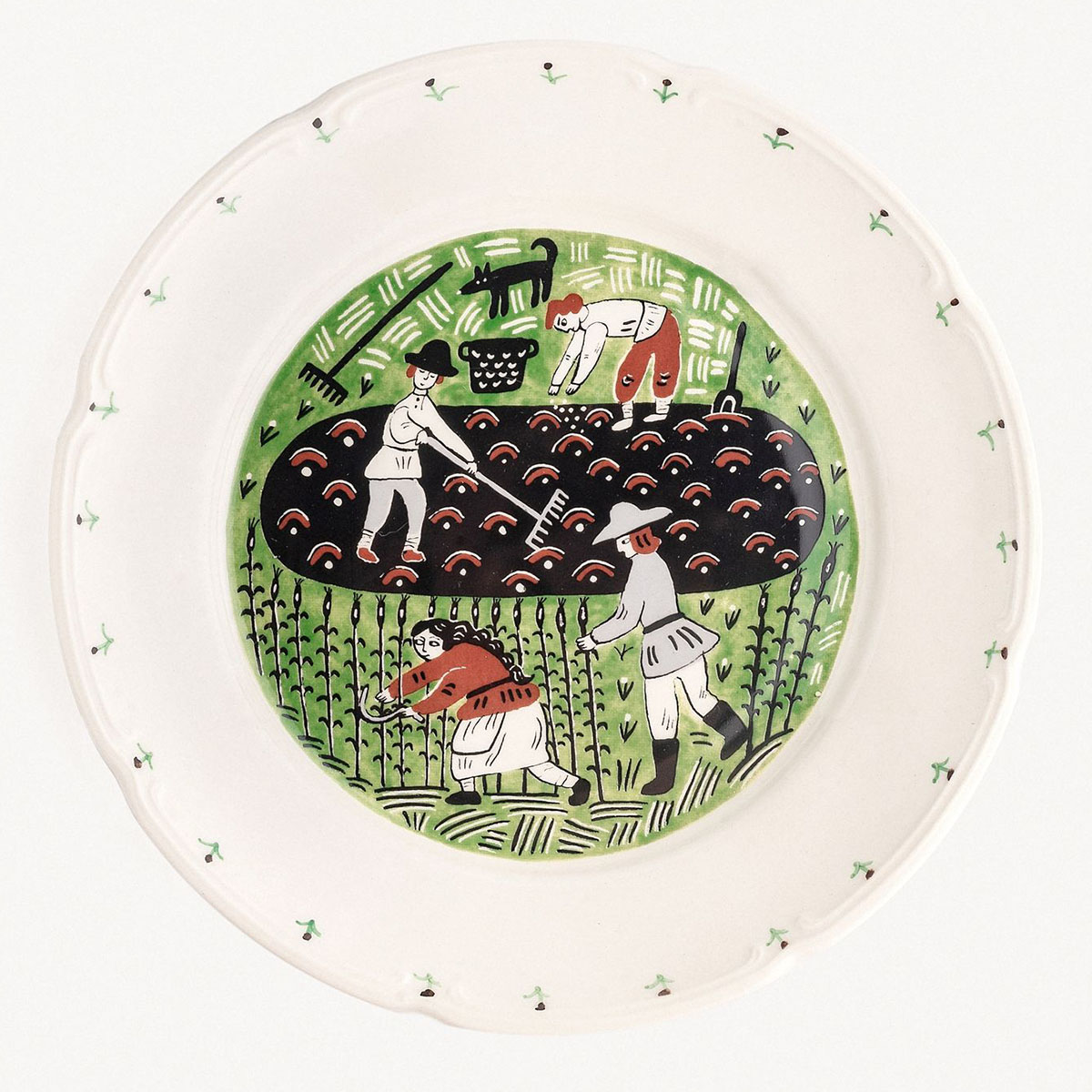 Тарелка закусочная Дымов Керамика Огород Уткина Жатва