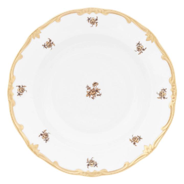 Набор тарелок глубоких Weimar Porzellan Роза Золотая 24см, 6шт
