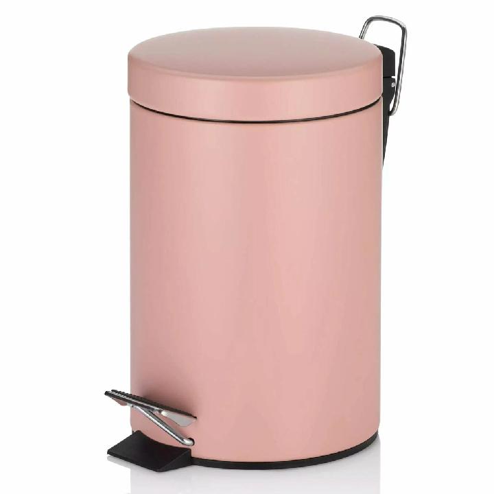 Ведро для мусора с педалью Kleine Wolke Silence, цвет розовый