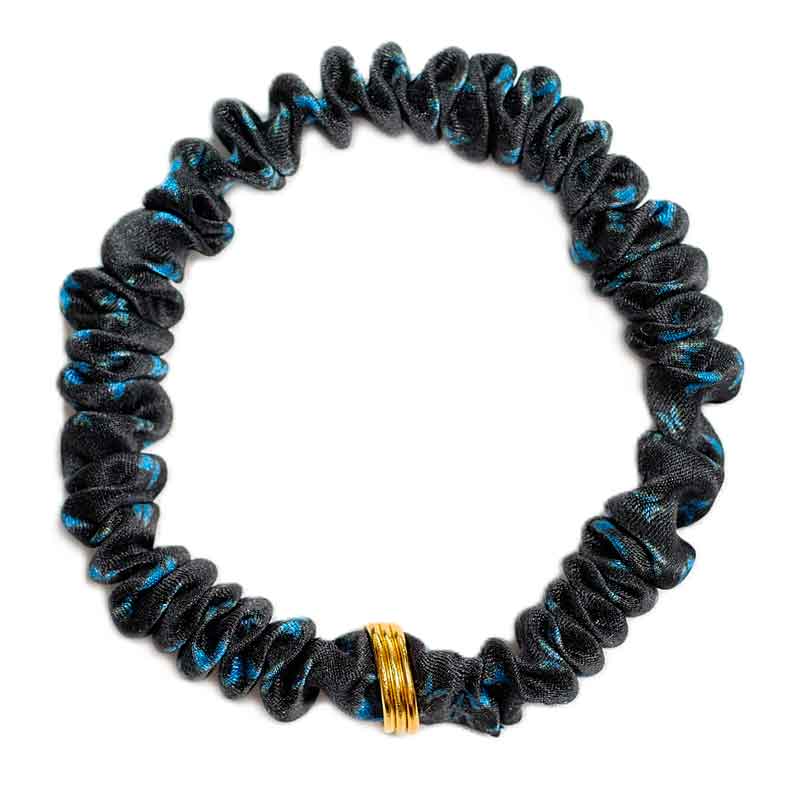 Шелковая резинка мини для волос Mollen Орея черная