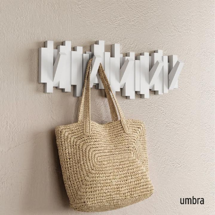 Вешалка настенная Umbra Sticks, цвет белый